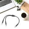 DC5.5x2.1MM Power Splitter Cable DC5525 Y Splitter Power Cable For LED, CCTV 18AWG Durability Power Cord 30cm/11.81in