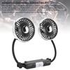 USB Вентилятор для автомобиля Мощный 3 скорости Двойная головка Гибкая ножка Вентилятор для охлаждения автомобиля Вращающийся на 360 градусов DC 5V Автомобильный