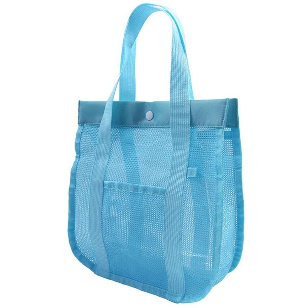 Breathable Toiletry Storage Bag Visible Swimming Washbag Bath Bag Mesh Handbag Outdoor