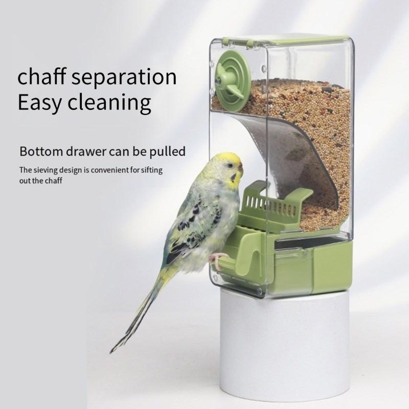 Clear Bird Feeders Reduced Waste Food Containers Cage Mount Food Dispensing Automatic Bird Feeders Large Capacity