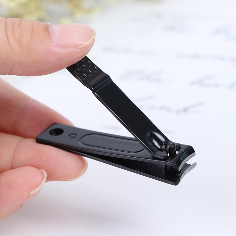 Профессиональный черный нож для ногтей из нержавеющей стали, триммер для ногтей, машинка для стрижки ногтей