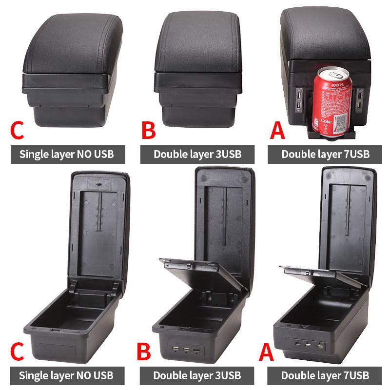 For PEUGEOT 206 Armrest Interior Parts 2017 Car Armrest box Retrofit parts Storage box car accessories Interior