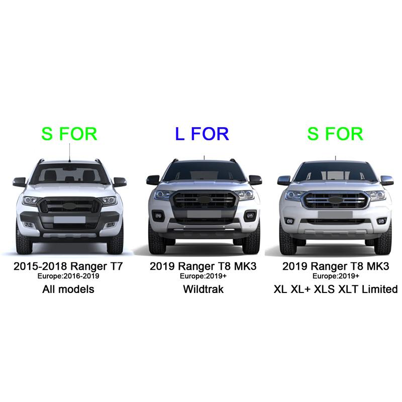 Cisvlo1 Для Ford Ranger 2015-2021 Верхняя часть решетки радиатора Логотип Буквы Решетка RANGER 3D Эмблема Оригинальный Размер ABS Наклейка С Клеем Хромированный Стиль