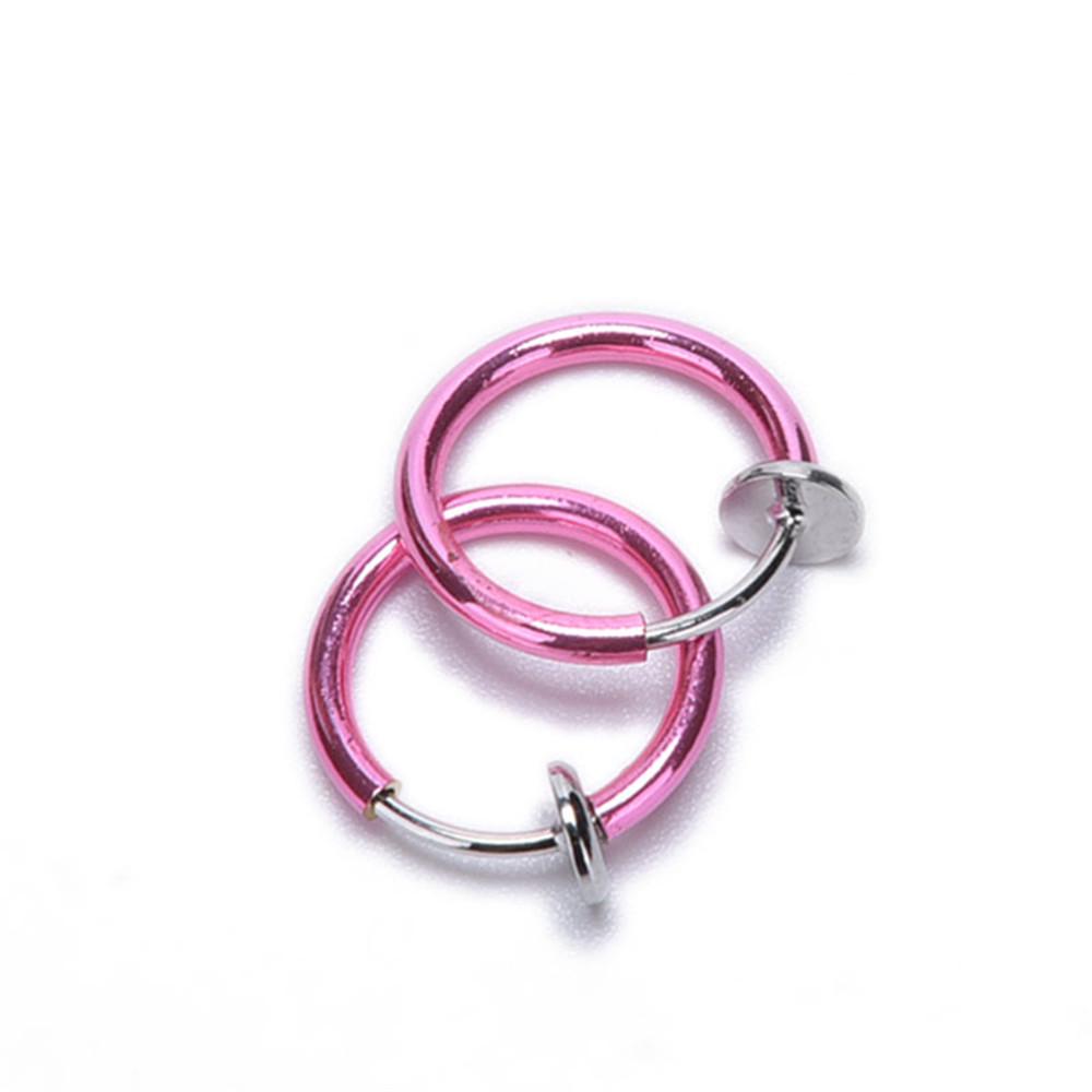 2 шт. поддельный пирсинг, обруч для носа и губ, кольцо для уха и языка, ювелирные изделия 13 мм