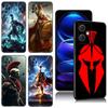 Spartan Black Silicone Phone Case For Xiaomi Redmi Note 10 11 11S 12 13 4G 8 9 11T Pro 5G Plus 8T 9S 10S 12S