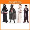 Darth Costume Vader Kids Jumpsuit Jedi Suit Cape Mask Cosplay Girls