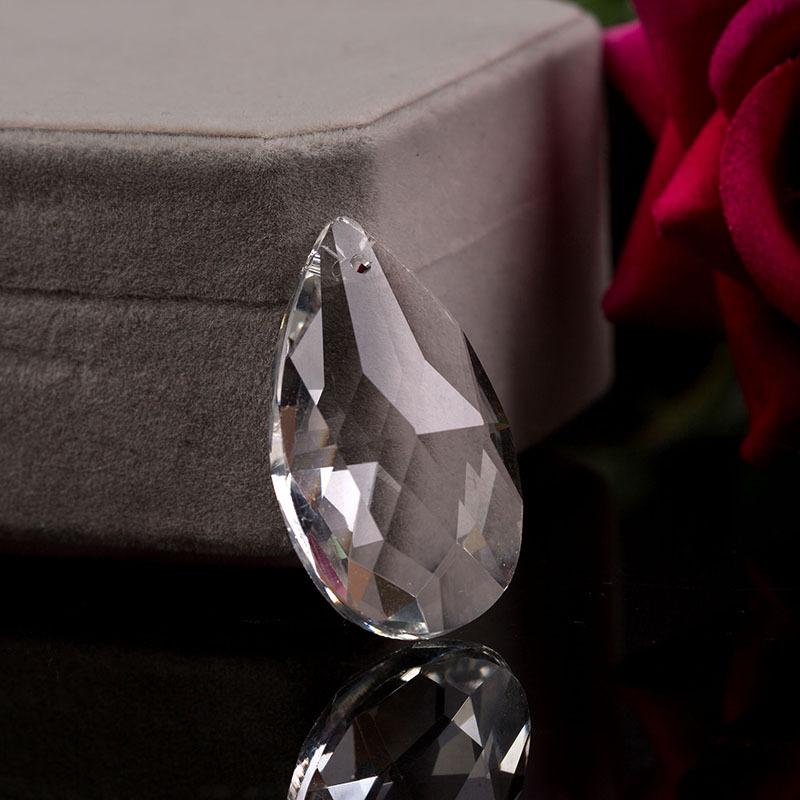 D5 5Pcs DIY Crystal 38mm Waterdrop Colorful Faceted Pendant Prism Chandelier Party Wedding Curtain Christmas Hanging Ornaments