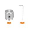 Uxcell Aluminum Potentiometer Universal Volume Tone Control Knob with Arrow Indicator for Silver 6-Piece Knob, 1/4" (6mm) Guitar, 5/8"