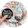 50 Mental Health Graffiti Stickers Personal Depression English Slogan Decorative Water Cup Mobile Case Stickers