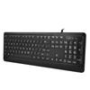 Ergonomic USB Interface Multimedia LED White Backlight Keyboard for Old Man