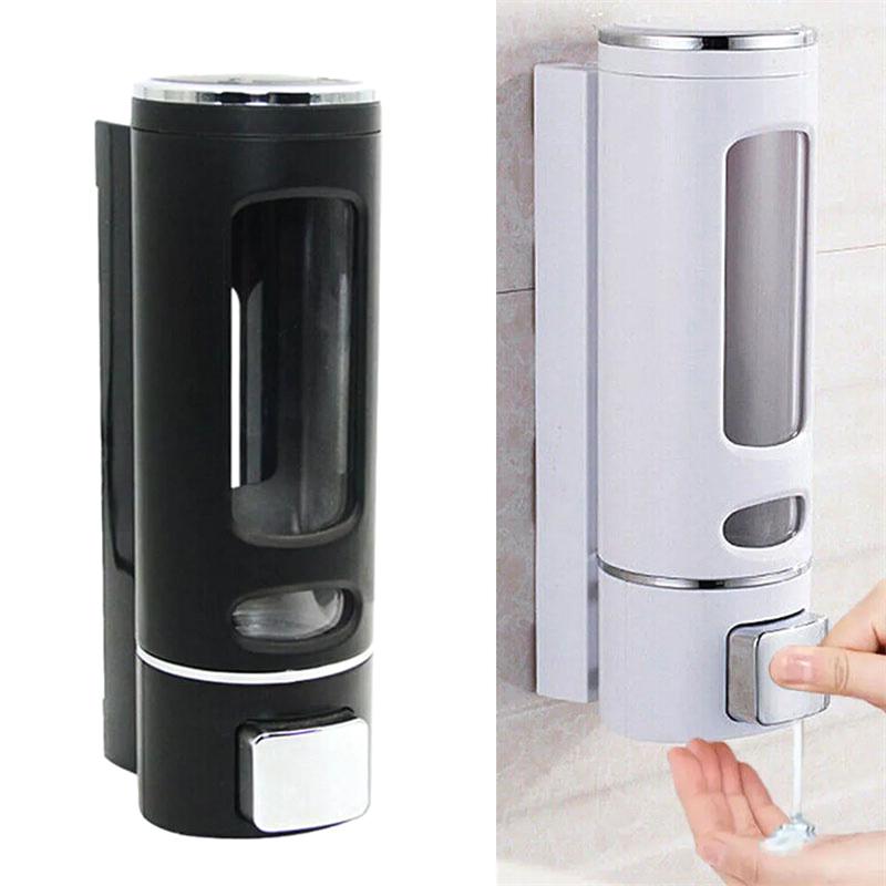 400Ml Shower Soap Dispenser Wall Mounted Shampoo And Conditioner Dispenser Adhesive Handwashing Fluid Dispenser