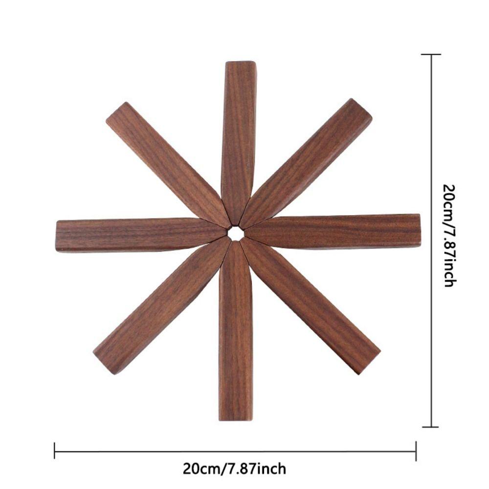 Non-Slip Walnut Tree Table Mat Set Tree Shape Placemats Wooden Trivet for Hot Dishes Bowl