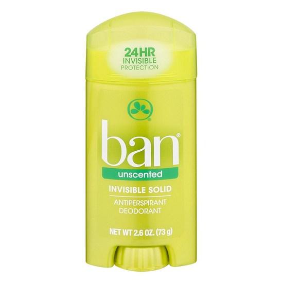 Твердый дезодорант-антиперспирант Ban Antiperspirant без запаха, 2,6 унции, 4 упаковки, 4 шт., 73 г