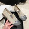 Модная женская одинарная обувь лето новая тканевая обувь в тон повседневный комфорт легкая дышащая мягкая подошва туфли мюли