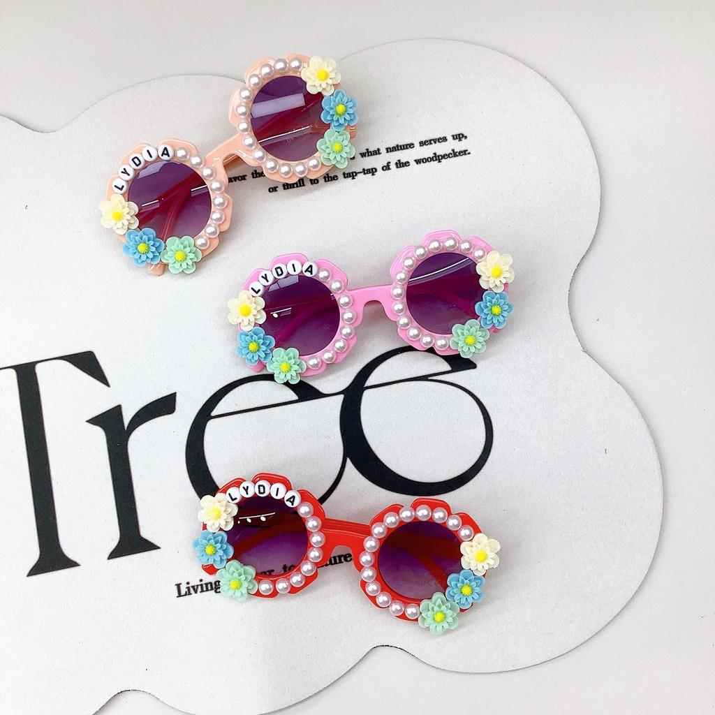 Fashion Children'S Sunglasses Diy Personality Cute Flower Baby Sunglasses Sunglasses Boys And Girls Glasses Tide