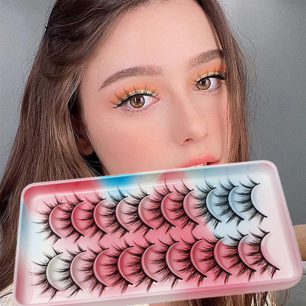 Wispy Cat-Eye Makeup Dramatic Fake Eyelashes Manga Lashes Anime Lashes Cosplay Lashes Mink Lashes