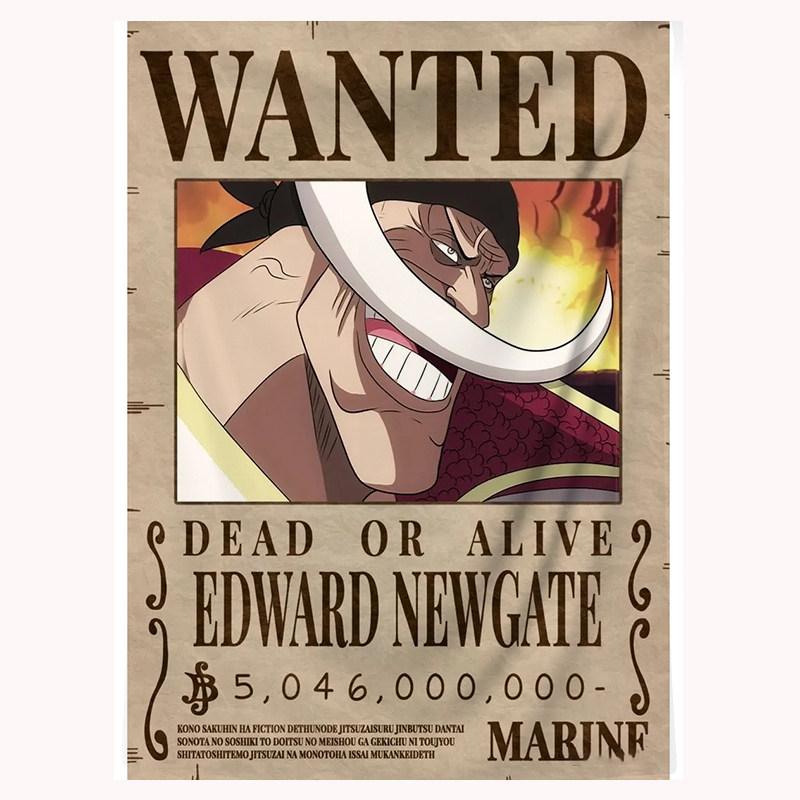 Гобелен с плакатом «Wanted» из One Piece, Луффи Зоро Эйс Нами Катакури Аниме Настенный декор
