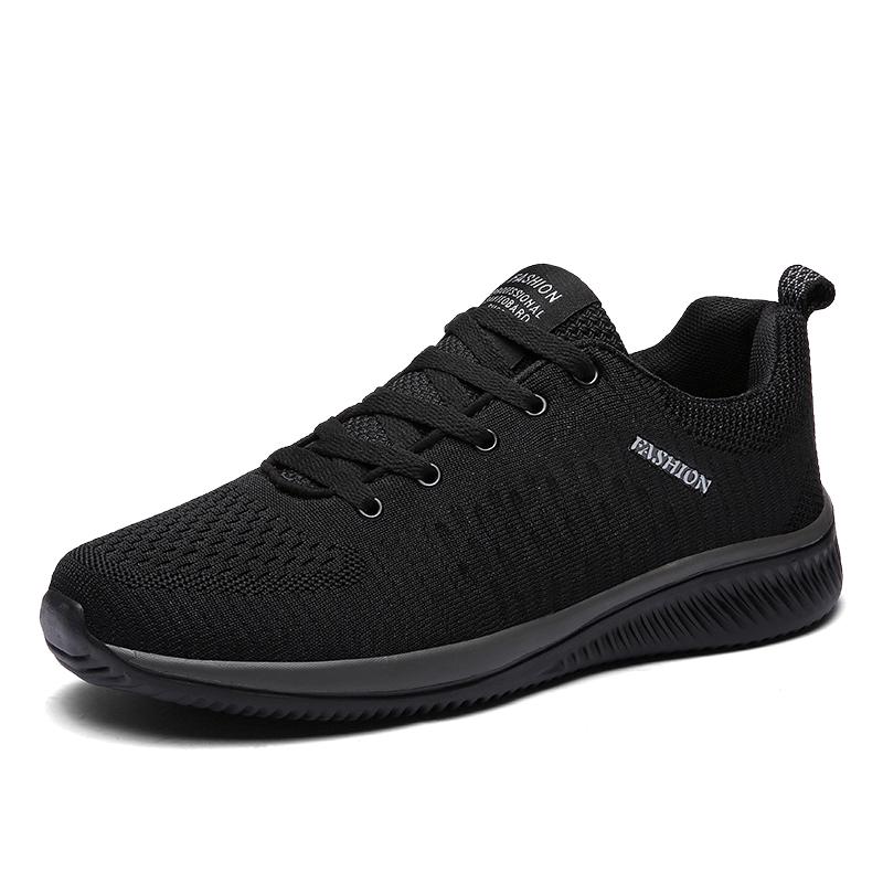 Black Sports Shoes Women Shoes 2025 Autumn Mesh Surface Casual Breathable Lightweight Soft Sole Shock Absorbing Running Shoes