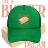 Butter dream life orange text Baseball Cap Anime Graphic Hats Adult Unisex Women Sports Outdoor