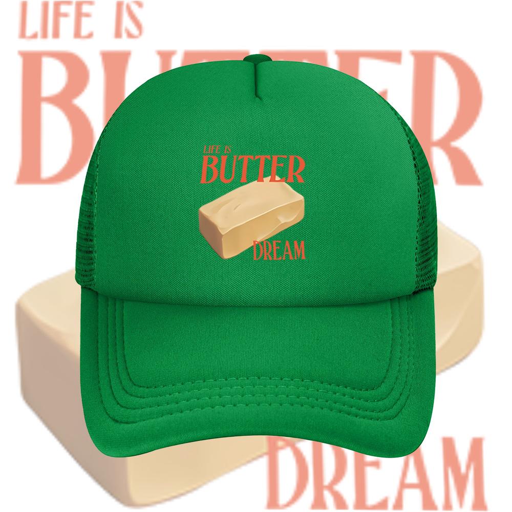 Butter dream life orange text Baseball Cap Anime Graphic Hats Adult Unisex Women Sports Outdoor