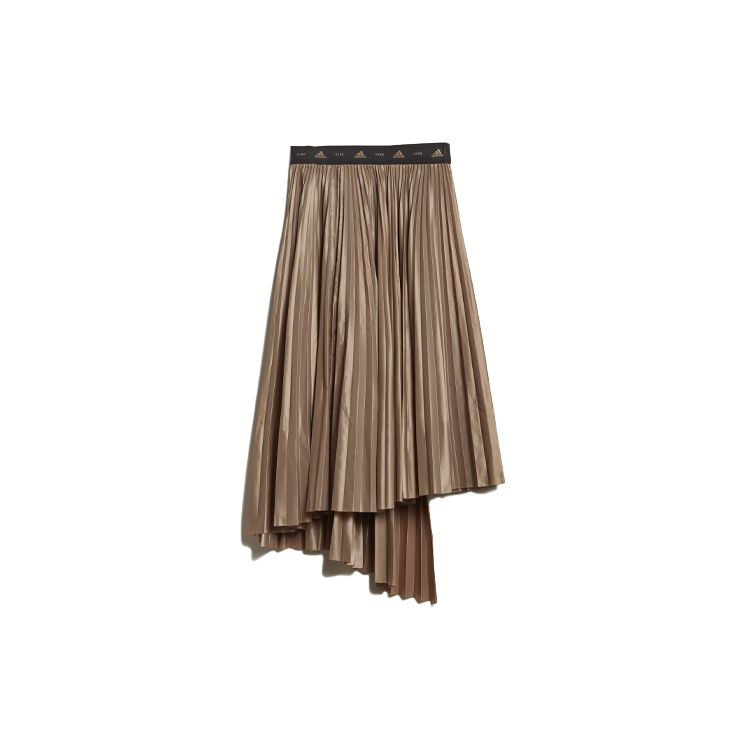 Adidas Юбка макси Originals X Hyke с асимметричным подолом, однотонная, средней посадки, со складками, женские юбки желто-коричневого цвета GP3042