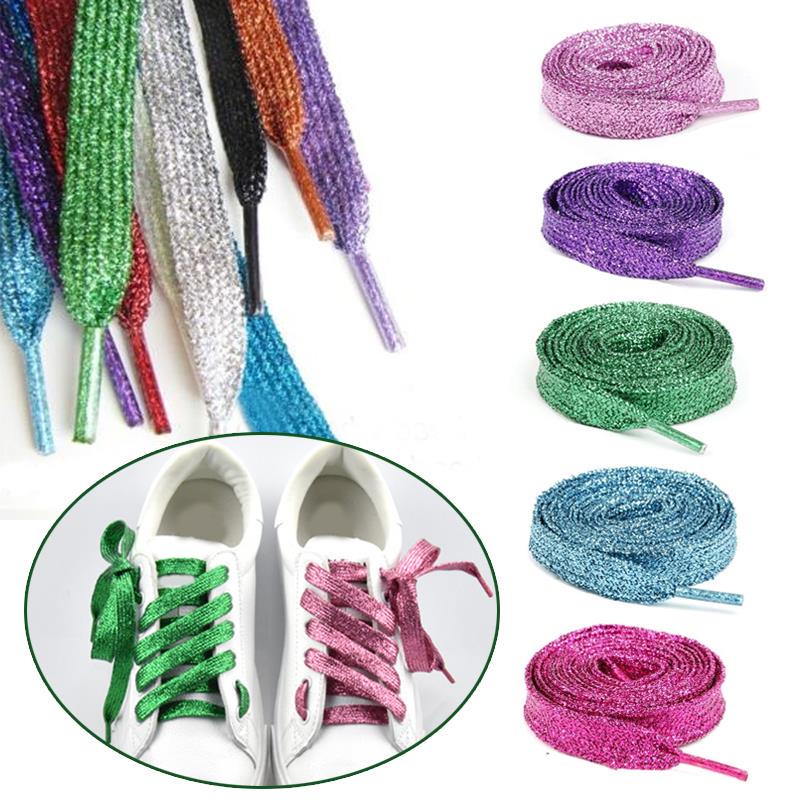 Good Product Men and Women Flat Leisure Waxing Waterproof Shoes LACES Fashionable Glitter Shoelaces