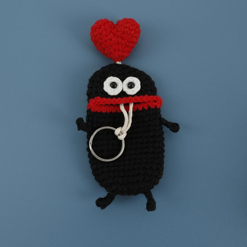 Забавные вязаные крючком брелоки Вязание Милая кукла с сосисочным ртом Держатель для ключей Полезная вязаная сумка для хранения Брелоки для автомобильных ключей Оптовая торговля