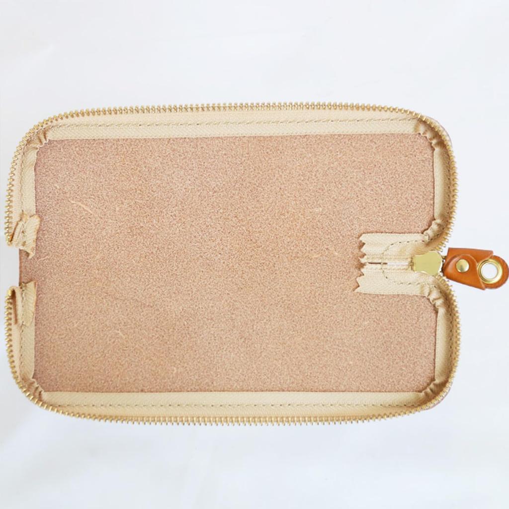 Porco Rosso Leather Pencil Case with Made from Genuine Tochigi Simple Camel Color for Men and Women Tray, Leather, Design, [sokunou]