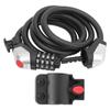 150cm 59in Cycling Security Cable Lock 4 Passwords Steel Keless Locking Bicycle Accessory