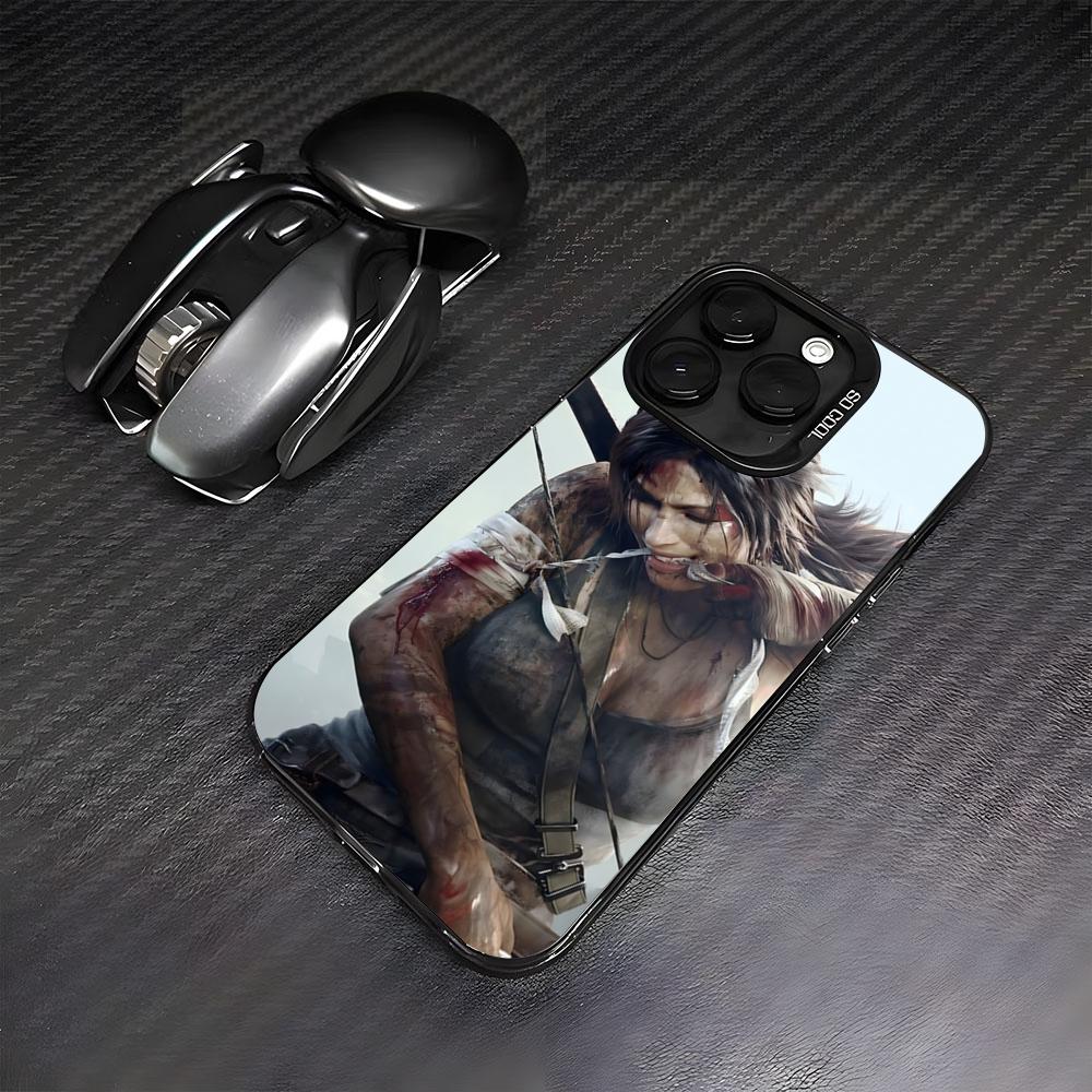 T-Tomb R-Raider Phone Case For IPhone17 Air 16 15 14 Plus 13 12 11 Pro 7 8 XS Max XR Silver Black Bumper Case