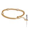 High Quality Stainless Steel Cubic Zirconia Chain Bracelet Bangle Temperament Popular Arrivals Wrist Golden Jewelry