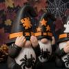 Whimsical Halloween Decor 3Pcs Three Gnomes Figurines, See No Hear Speak Evil Seasonal Home Accents Gnome Statues, Spooky Spider Ghost Dwarf Tabletop