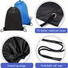 1pc Drawstring Backpack Black Gym Bulk Strapped Handbag Backpack Drawstring Backpack, Black