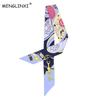 2023 Brand Scarf Small Silk Scarf For Women Geometric Print Headwear Handle Bag Ribbon Fashion Long Scarves