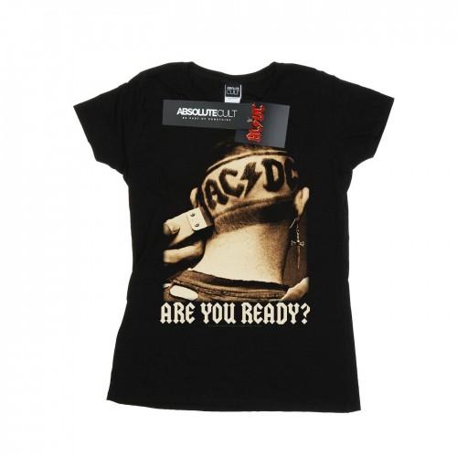 AC/DC Womens/Ladies Are You Ready Hair Shave Cotton T-Shirt