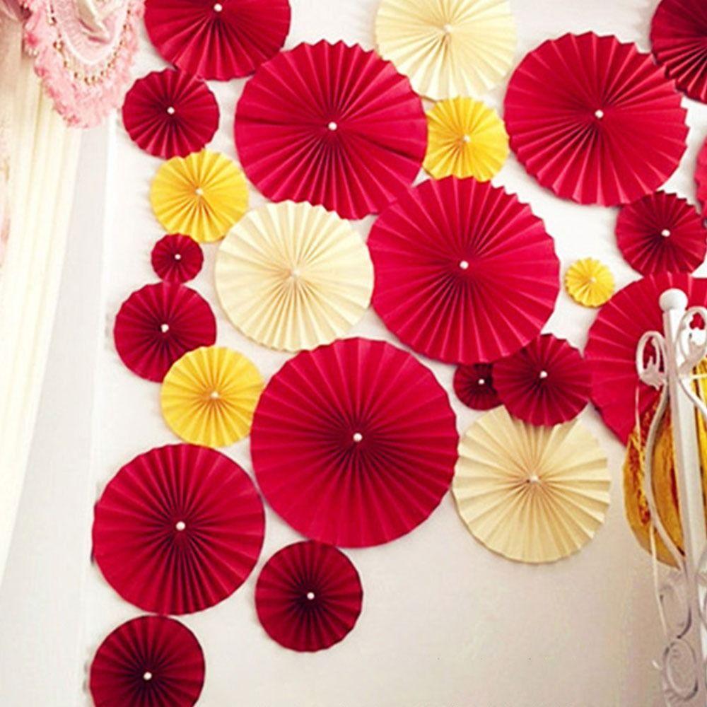 Decor Supplies Birthday Party Decor Wedding Fans Tissue Paper Flower Paper Crafts Paper Fan Flowers