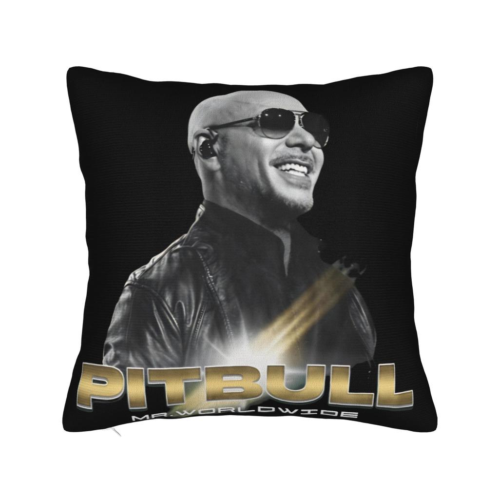 Decorative Pillow Covers Pitbull Mr Worldwide Tour Merch Home Throw Pillow Case Cover Square MultiSize