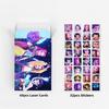 Набор из 92 лазерных карточек K-POP Witch Hunt с 60 карточками LOMO и 32 наклейками, серия Мультфильмы