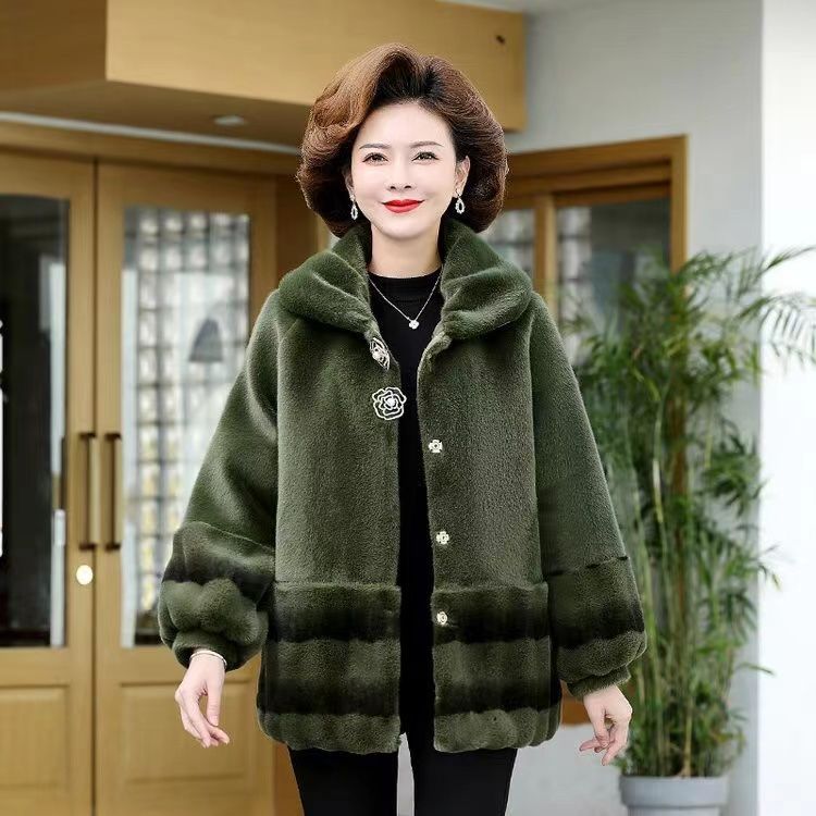 Модное женское пальто свободного покроя с норковым бархатом для зимнего тепла