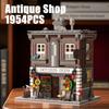 1950PCS Antique Shop Building Blocks City Street View House Construction Bricks Sets Assembly Toys Gifts For Christmas Birthday