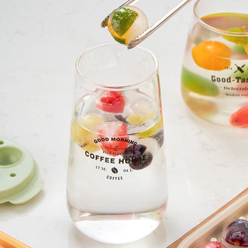 8 Girds Ice Cube Trays for Freezer Mini Ice Ball Maker Mold Circle Round Ice Cube Mold with Lid Making Household Kitchen Tools