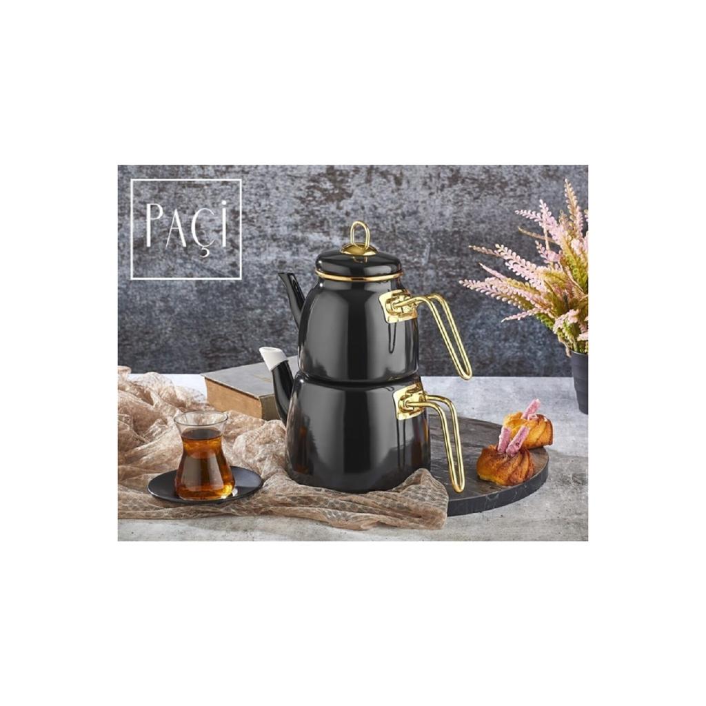 Роскошный набор эмалированных чайников в различных цветовых вариантах