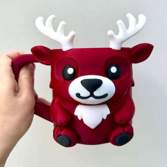 Держатель пинты мороженого «Олень» с прорезью для ложки, термозащита, подставка под чашку, форма животного, рождественский держатель для стакана мороженого