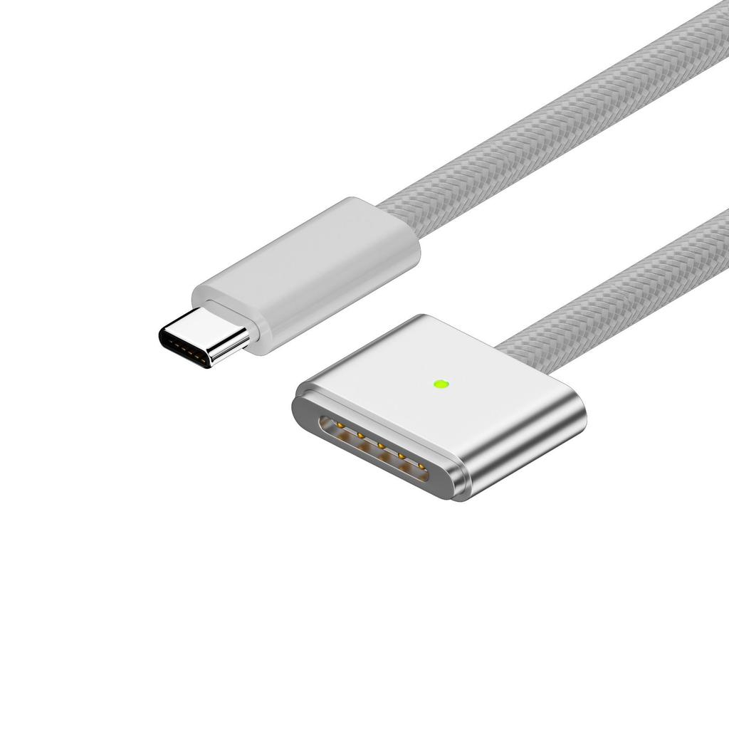 USB-C To MagSafe 2/3 Magnetic Laptop Charging Cable with T-Head for Fast PD Charging