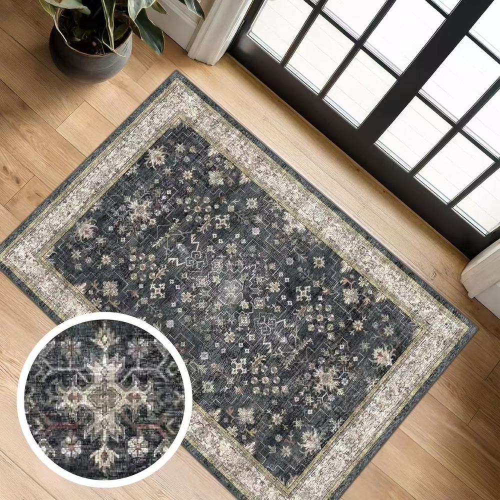 Non-Slip Small Rugs Washable Kitchen Bathroom Door Mat Entryway Rug for Indoor Entrance