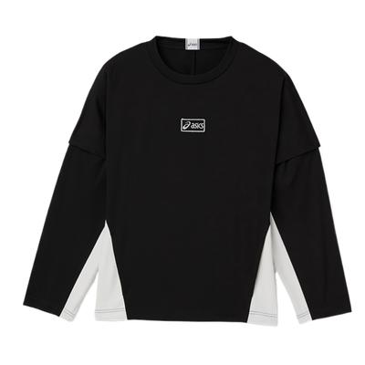 Asics Sps Sportsstyle Коллекция Осень-Зима 2025 Футболка с круглым вырезом, удобная, однотонная, с длинным рукавом, унисекс топы 2203A336-001