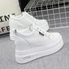 Casual Platform Trainers White Shoes Woman Height Increasing Shoes 10CM Heels Spring Autumn Wedges Breathable Women Sneakers Plus Size