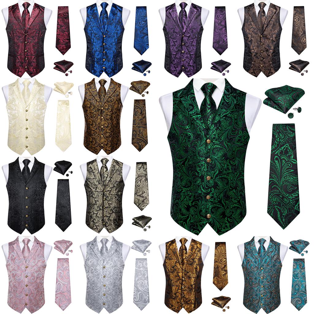 Мужской формальный смокинг, жилет, галстук, шелковый розовый свадебный костюм, жилет, 3X