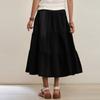 Women's Fashionable Retro Button High Waisted Long Denim Skirt