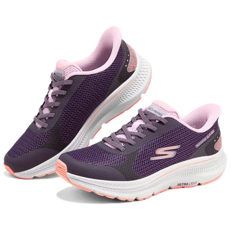 Skechers Go Run Consistent 2.0 Удобные Мягкие Низкие Повседневные Кроссовки Женские Глубокий Фиолетовый 128619-DKPR
